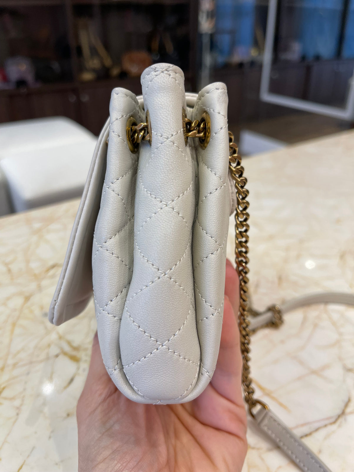 Saint Laurent Mini Nolita Off White