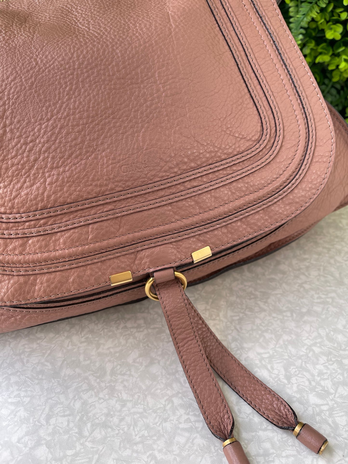 Chloé Leather Marcie Rosa