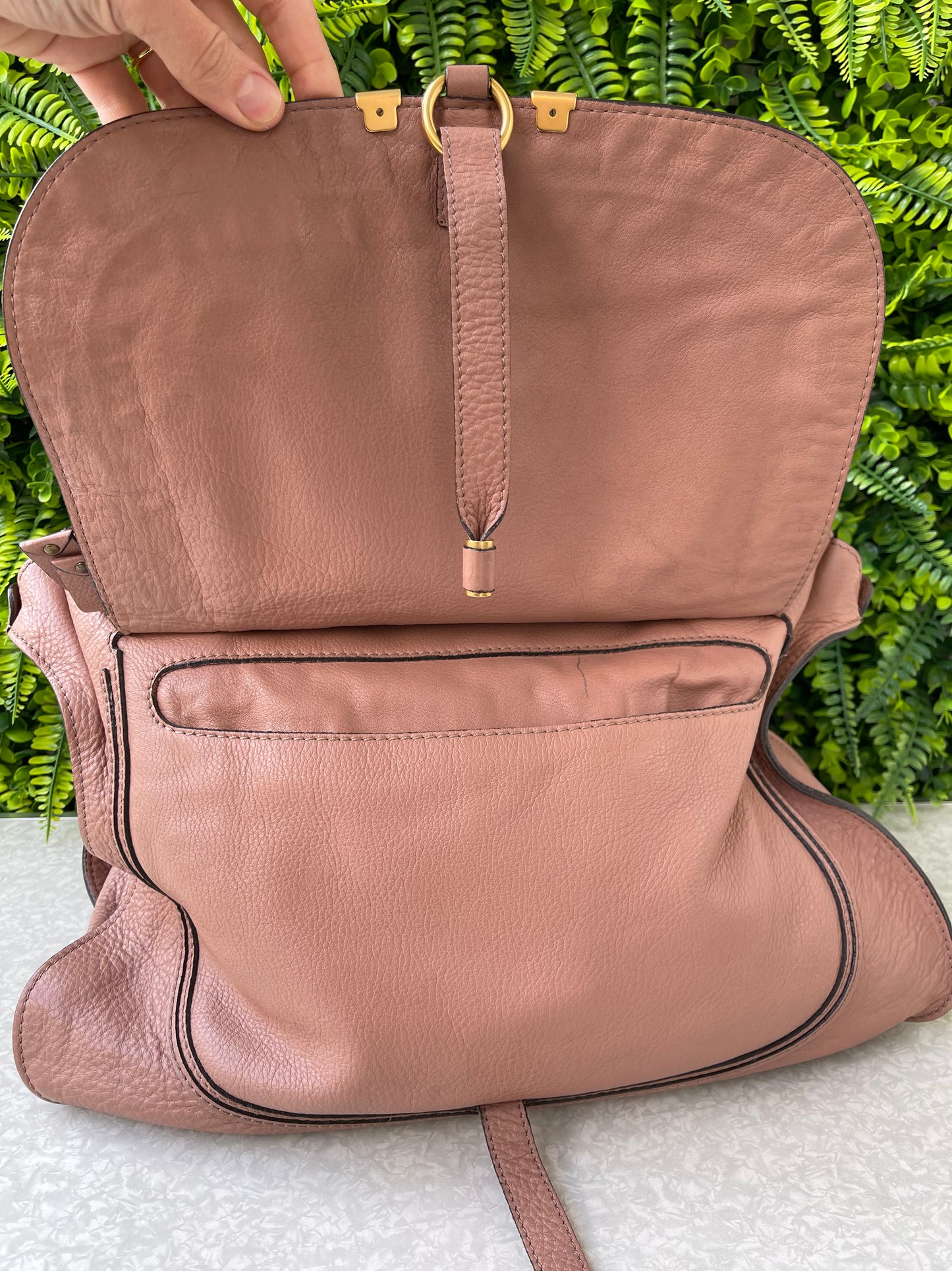 Chloé Leather Marcie Rosa