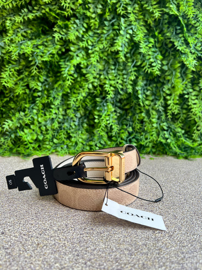 Cinto Coach Monograma Off White