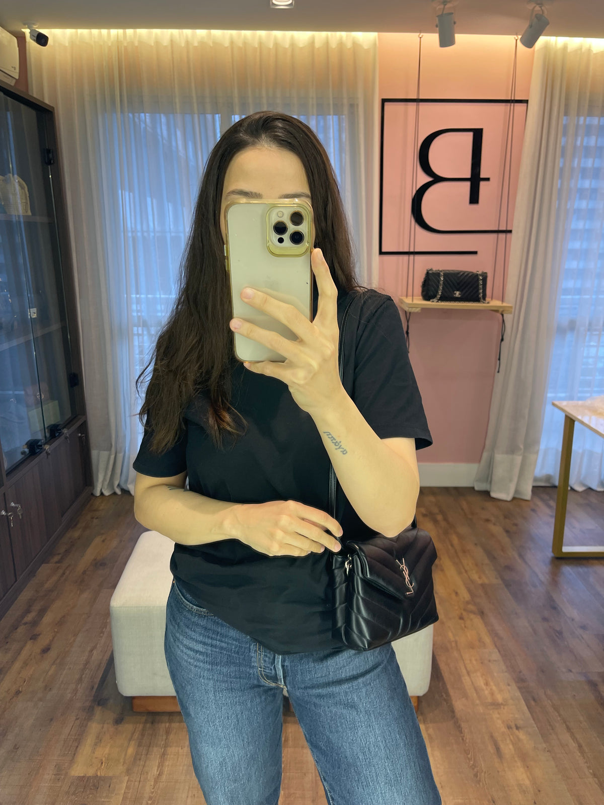 Saint Laurent Loulou Toy Preta