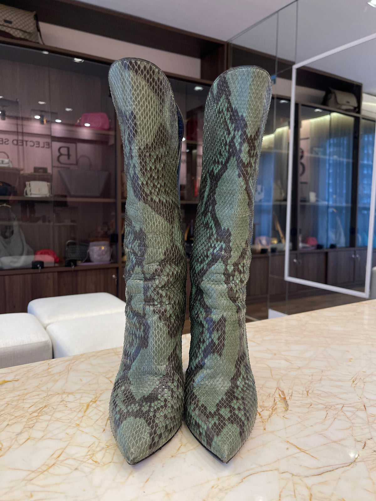 Bota Louis Vuitton Poker Face Python