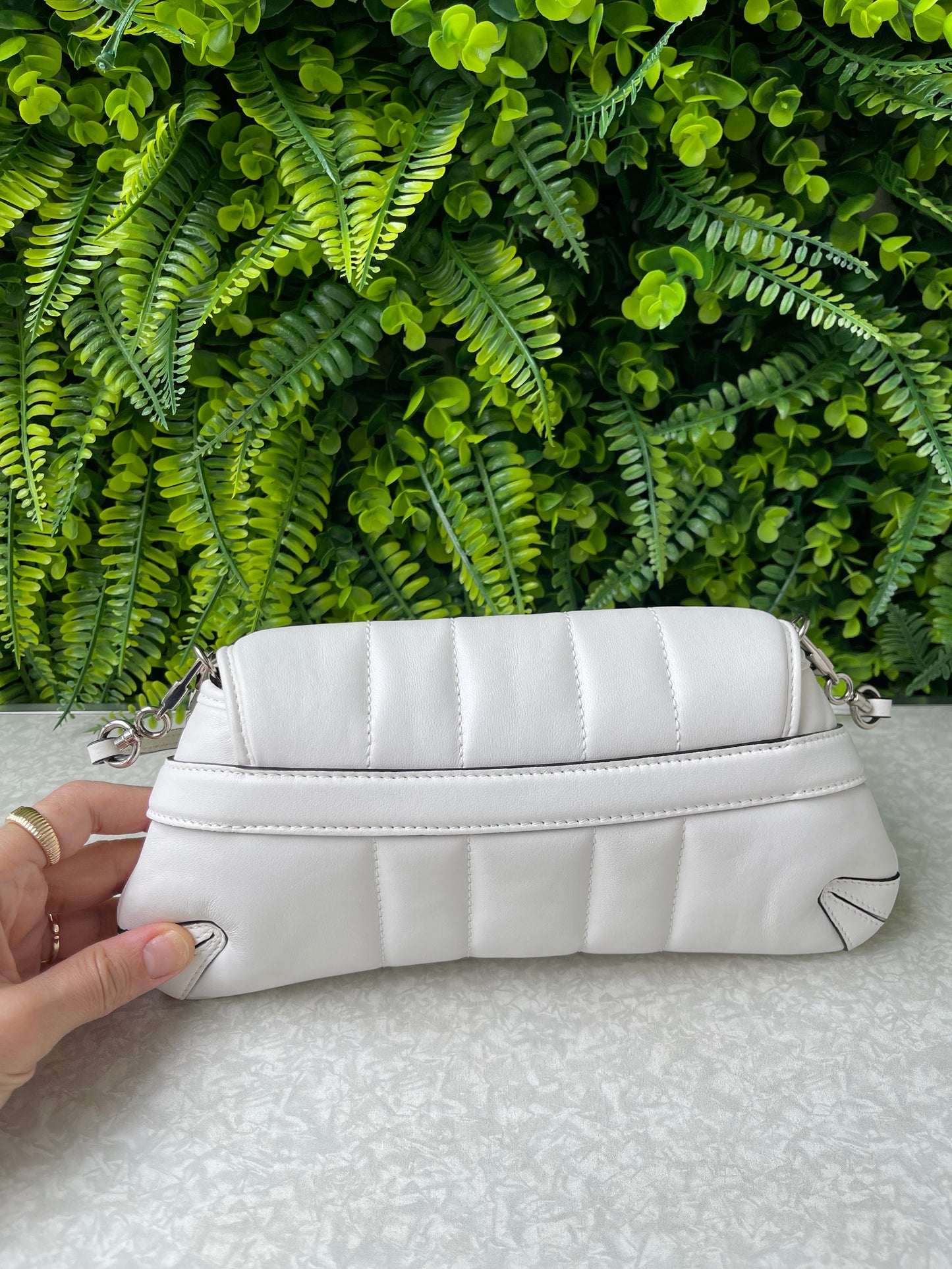 Gucci Horsebit Chain Leather Small Branca