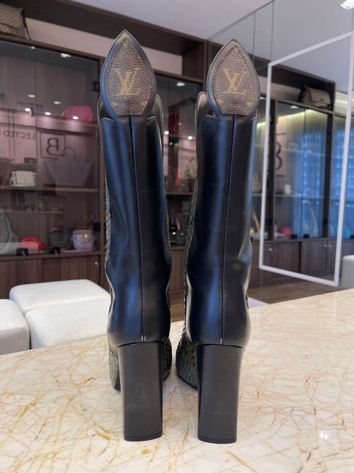 Bota Louis Vuitton Poker Face Python