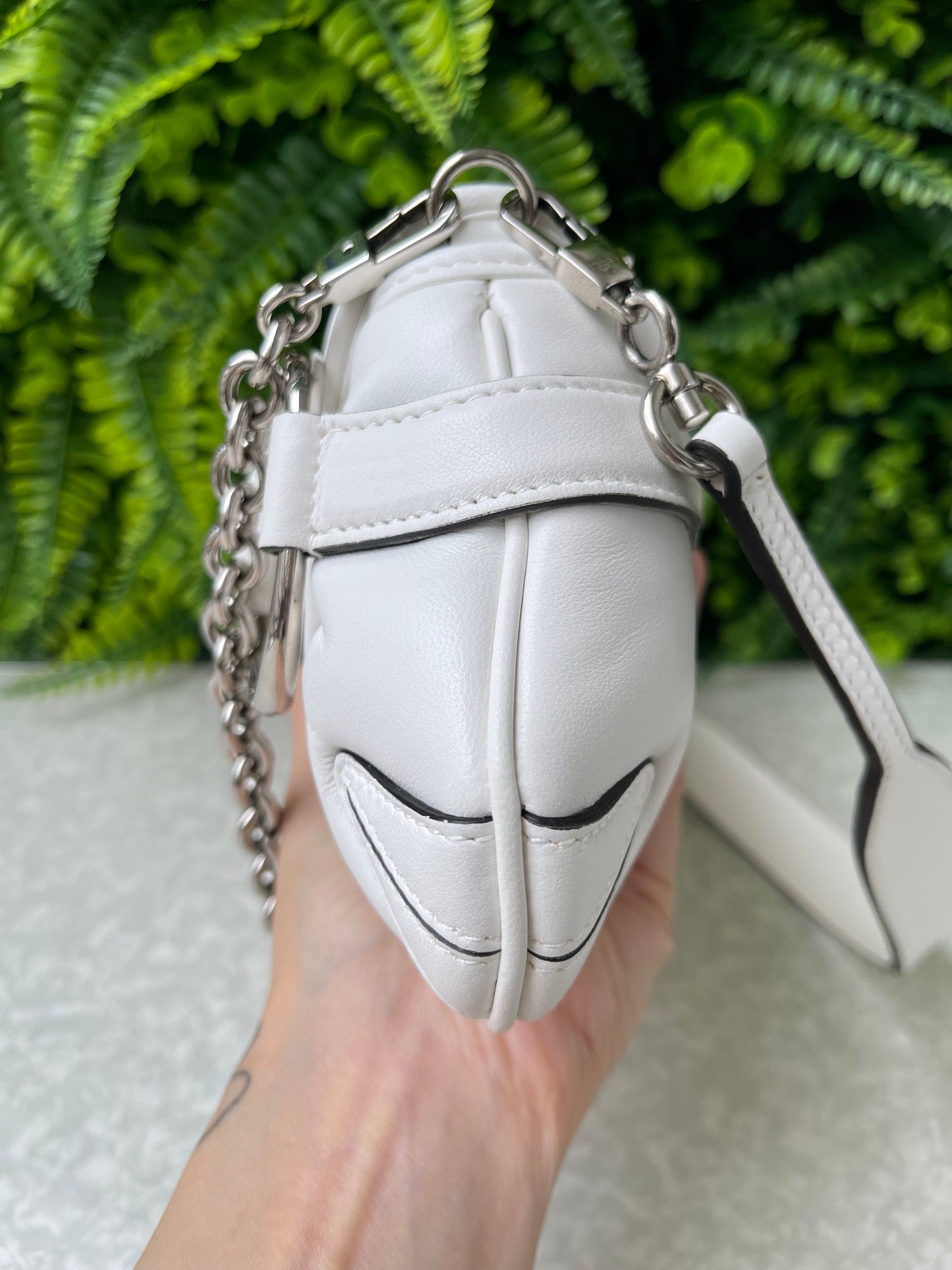 Gucci Horsebit Chain Leather Small Branca