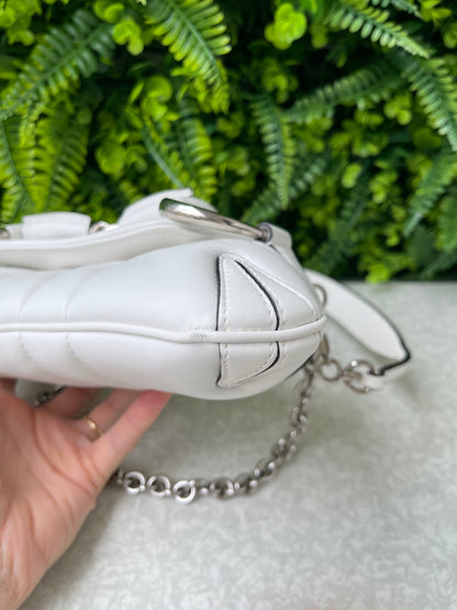 Gucci Horsebit Chain Leather Small Branca