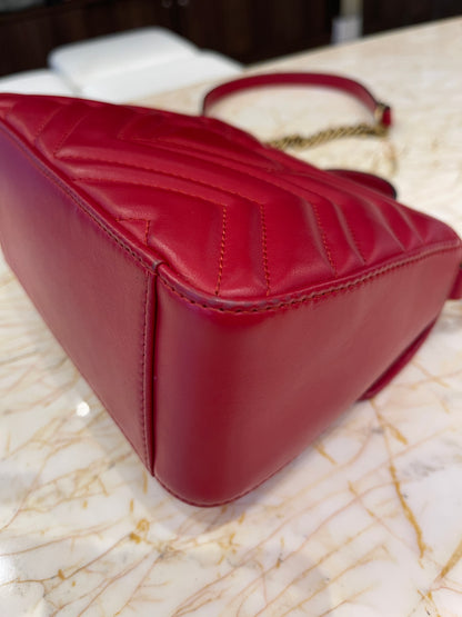 Gucci Marmont Mini Top Handle Vermelha