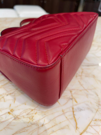 Gucci Marmont Mini Top Handle Vermelha