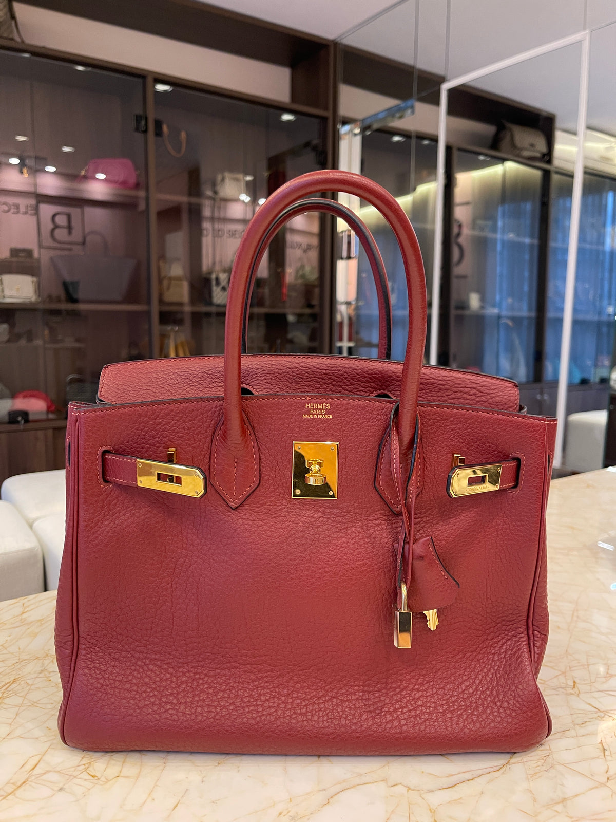 Hermes Birkin 30 Togo Rouge