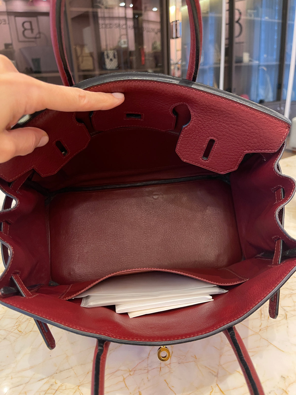 Hermes Birkin 30 Togo Rouge