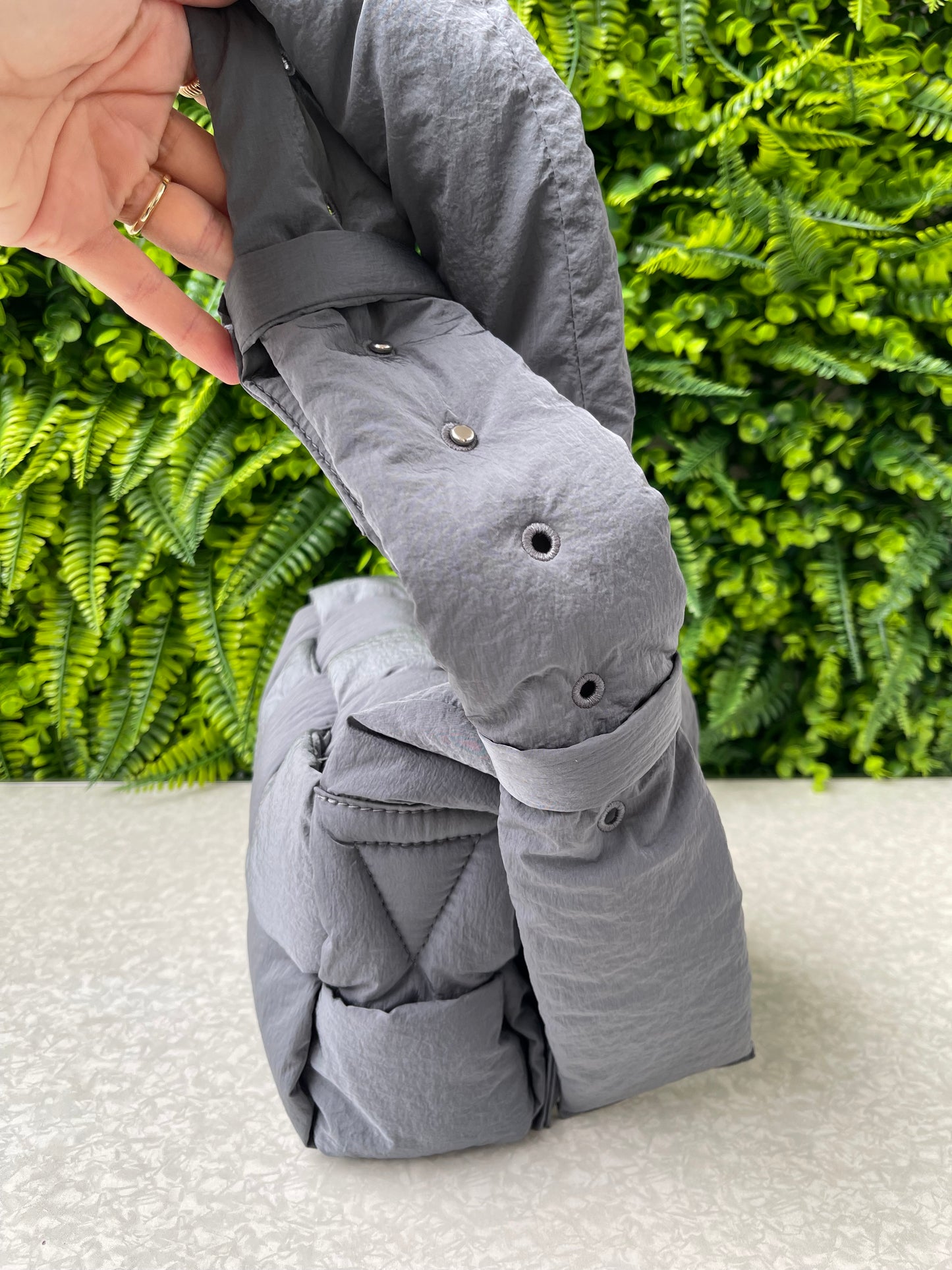 Bottega Veneta Padded Tech Cassette Cinza