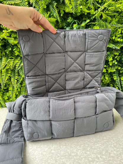 Bottega Veneta Padded Tech Cassette Cinza