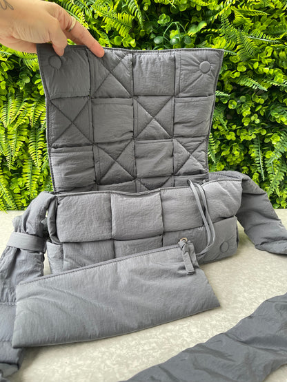 Bottega Veneta Padded Tech Cassette Cinza