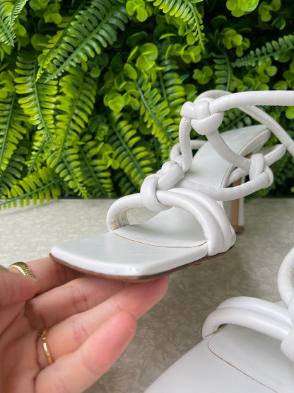 Sandália Bottega Veneta Knot Branca
