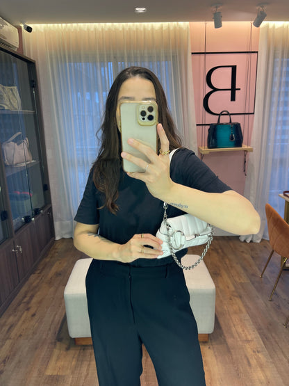 Gucci Horsebit Chain Leather Small Branca