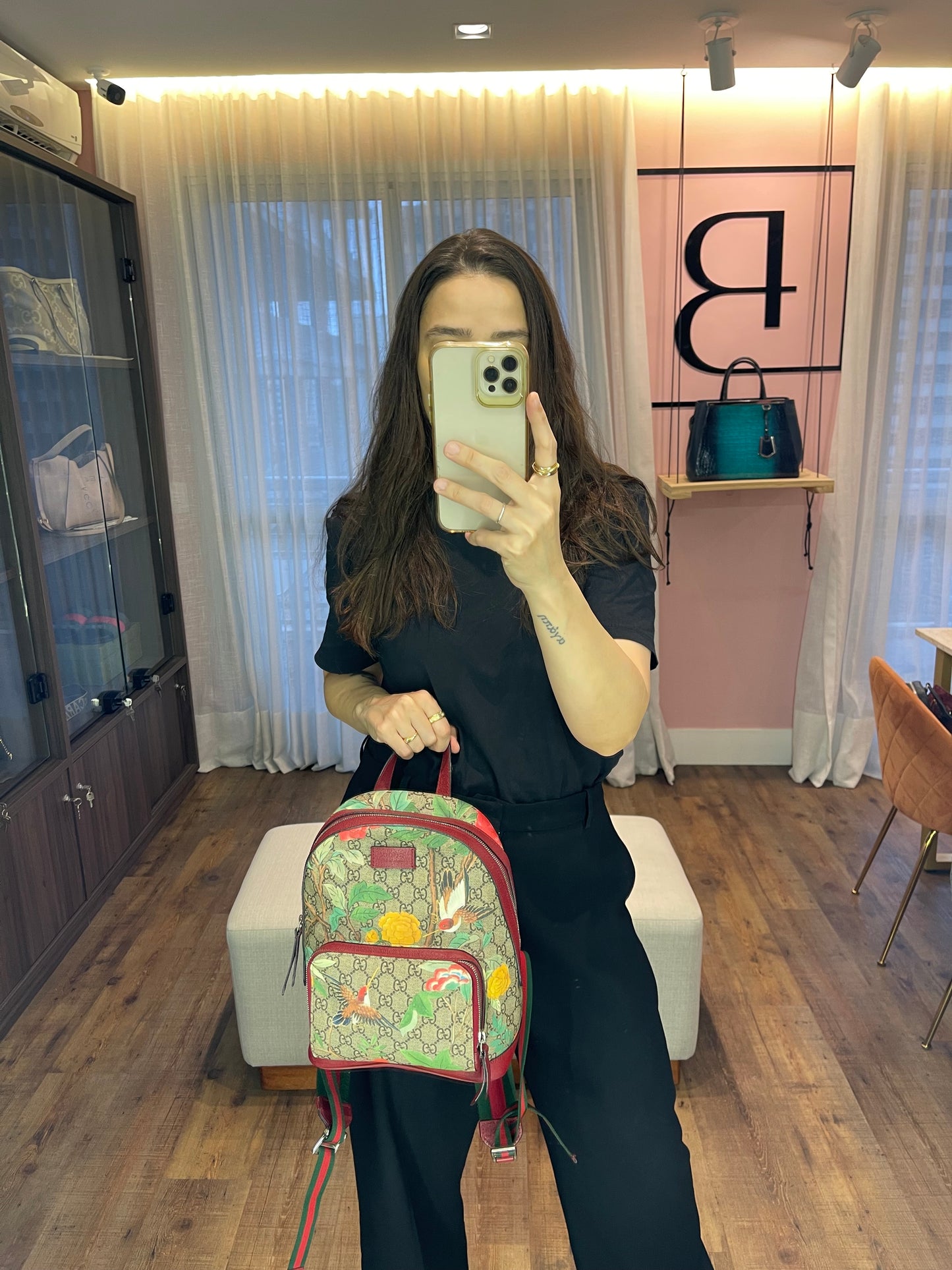 Mochila Gucci GG Supreme Tian