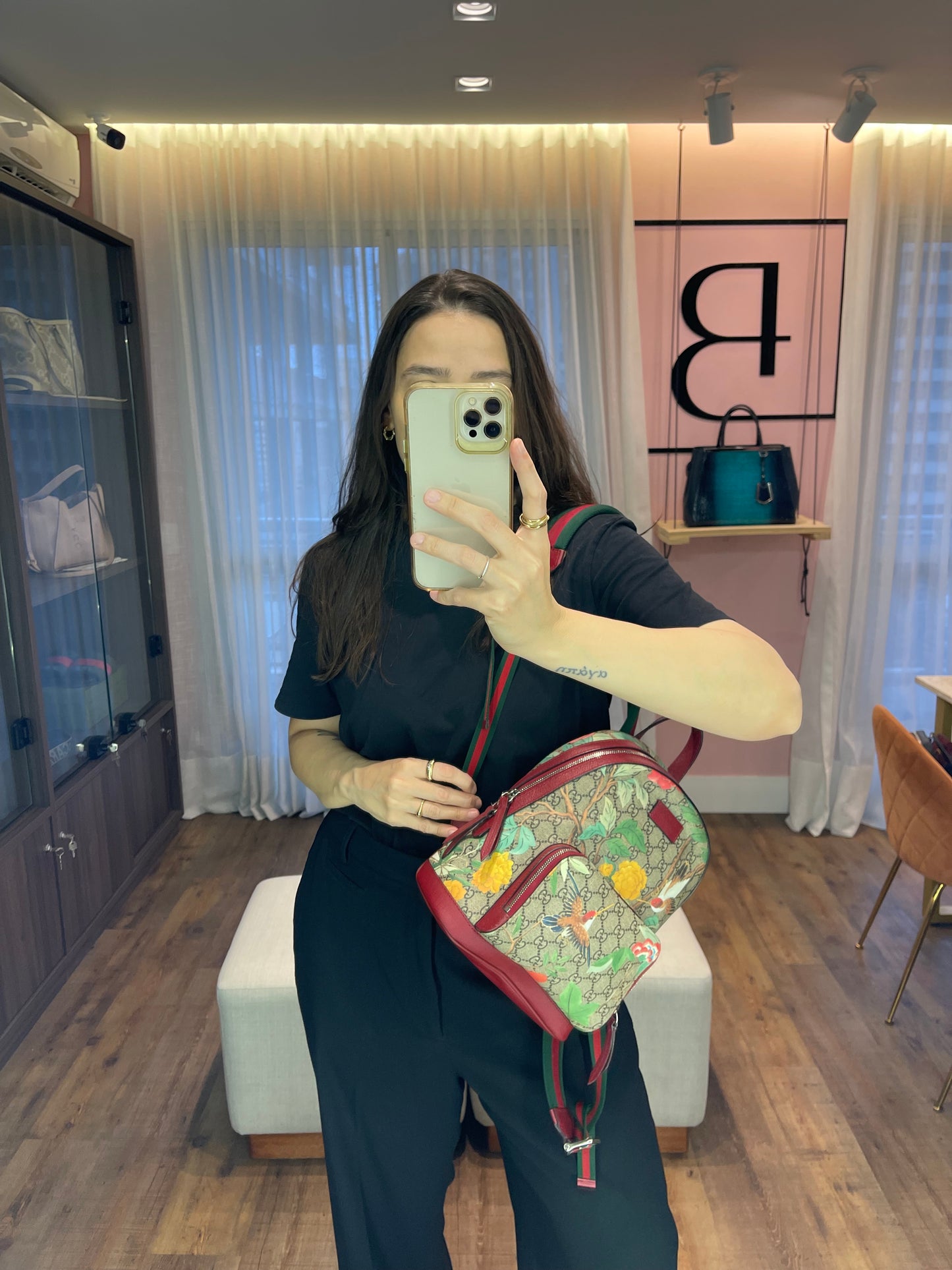 Mochila Gucci GG Supreme Tian