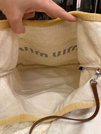 Miu Miu Ivy em Rafia Shoulder Bag