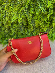 Coach Pochette Chain Vermelha