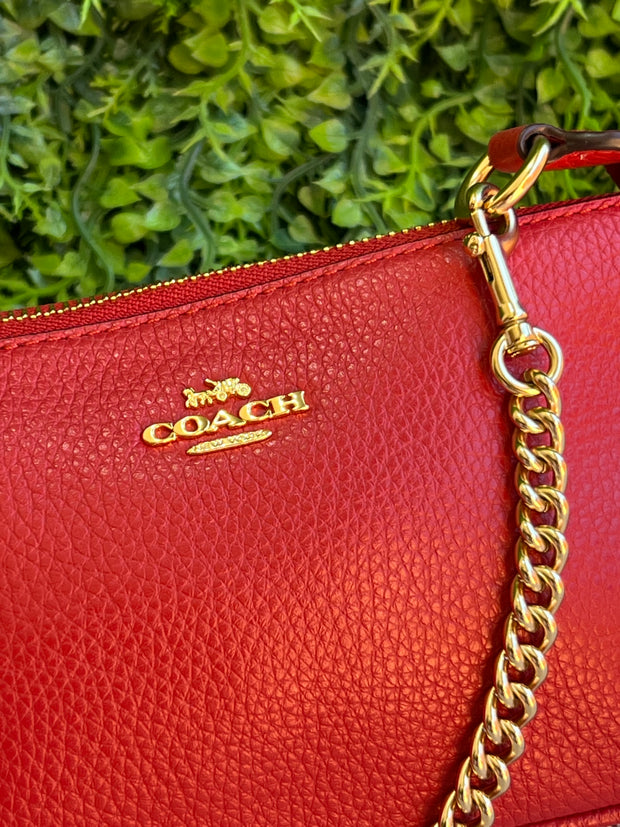 Coach Pochette Chain Vermelha