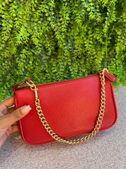 Coach Pochette Chain Vermelha