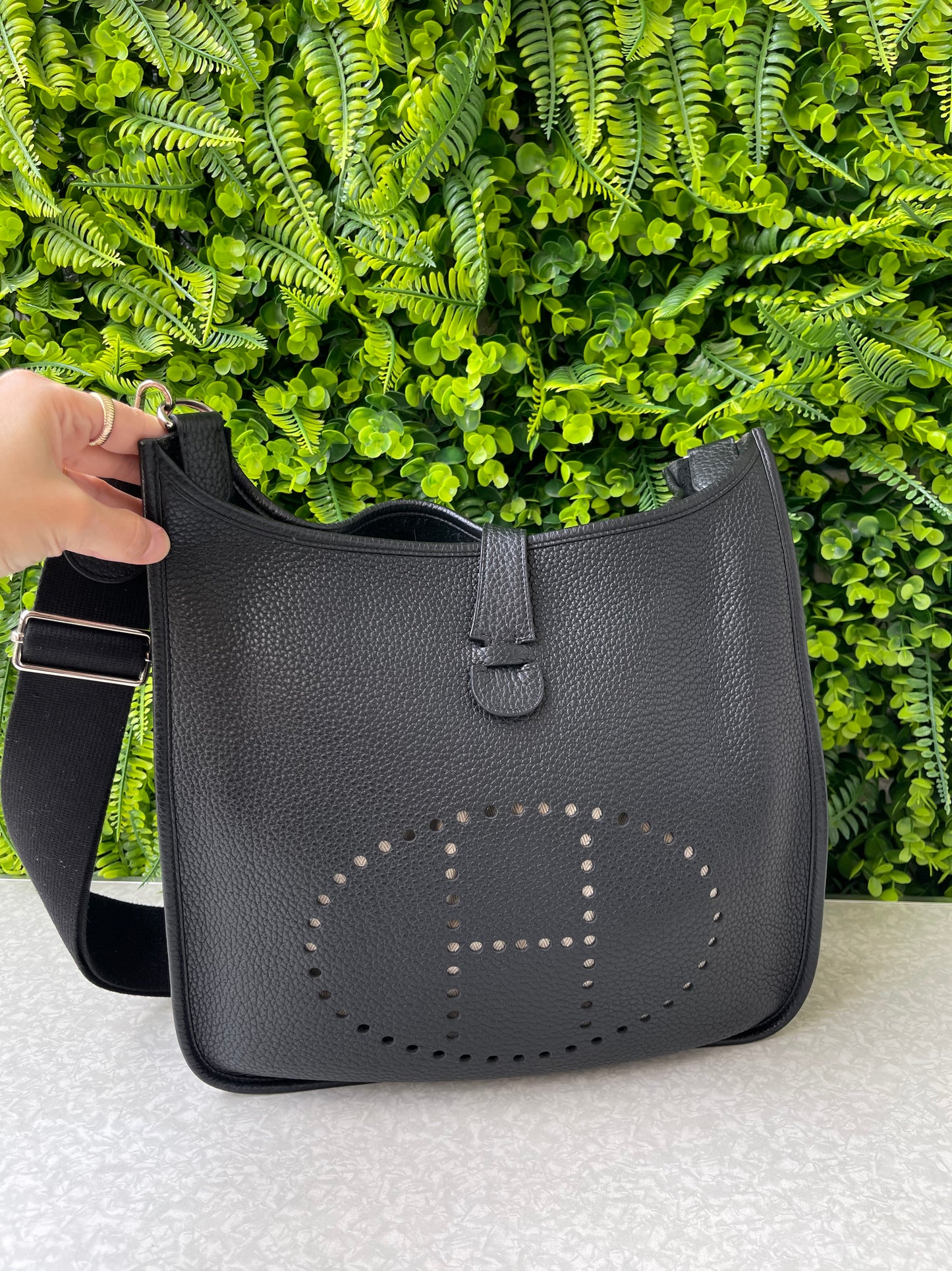 Hermes Evelyne III 29 Em couro Preto