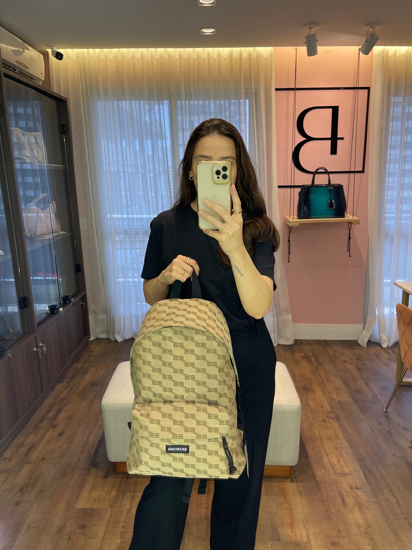 Mochila Balenciaga BB Monogram