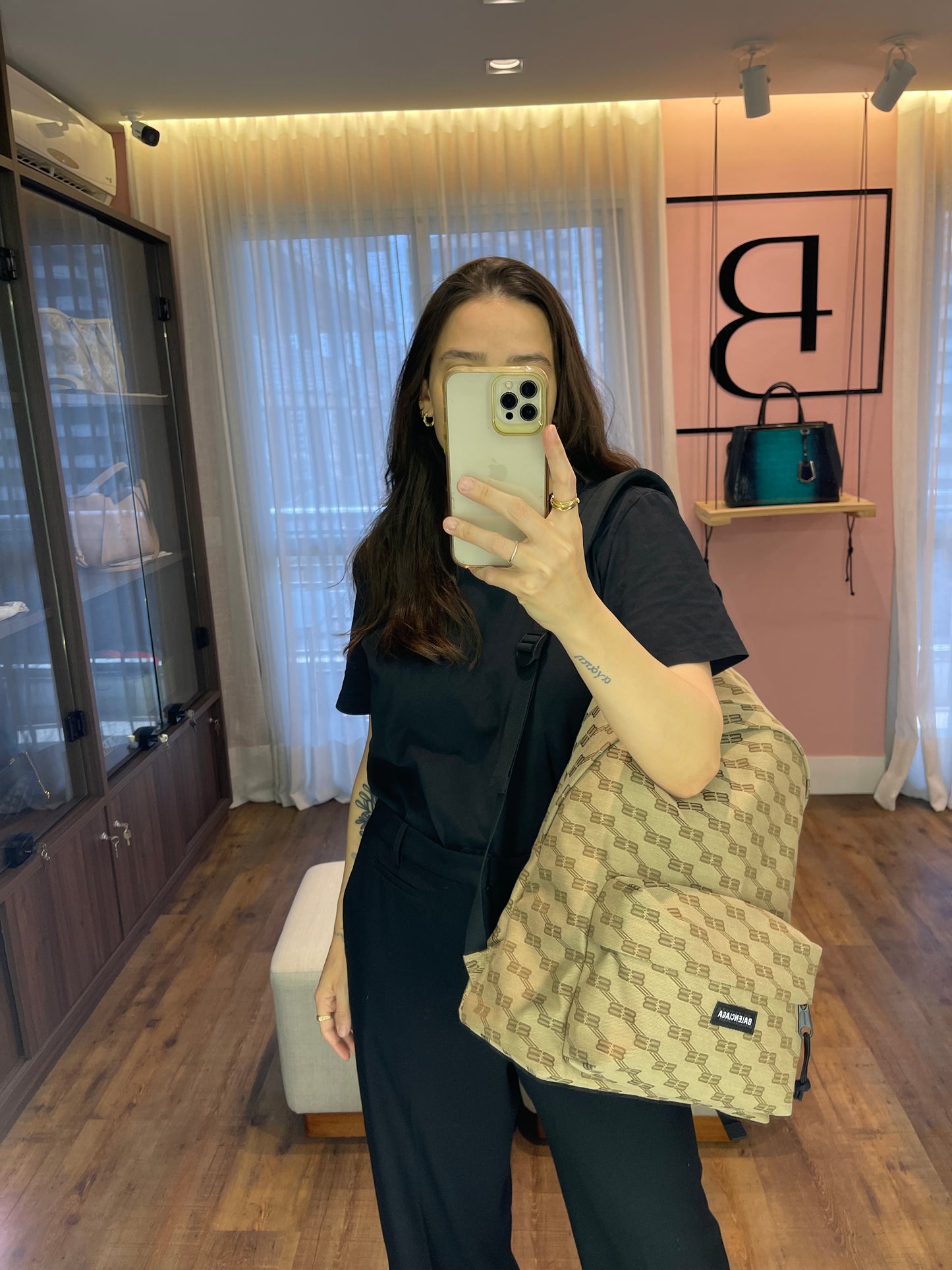 Mochila Balenciaga BB Monogram