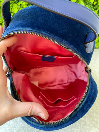 Mochila Gucci Marmont Dome Velvet Azul