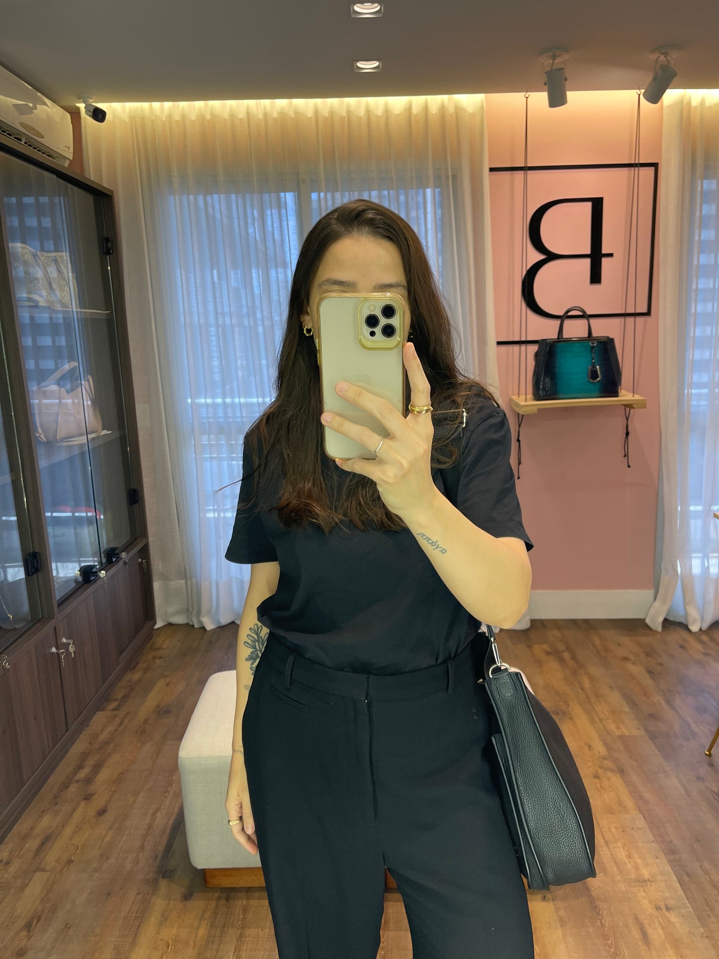 Hermes Evelyne III 29 Em couro Preto