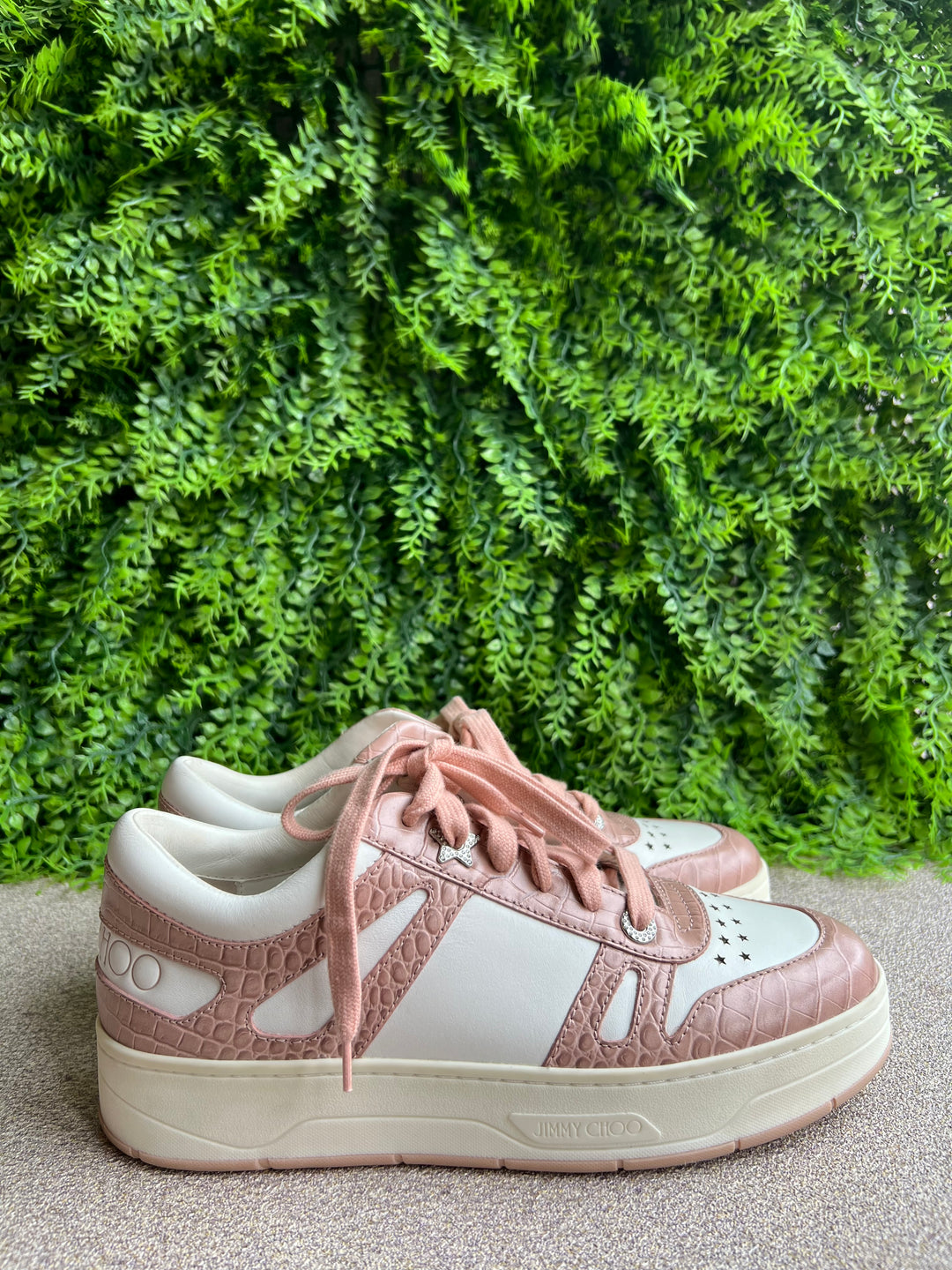 JIMMY CHOO / ローカットスニーカー/38/PNK Tênis Jimmy Choo Rosa – Bela Shop