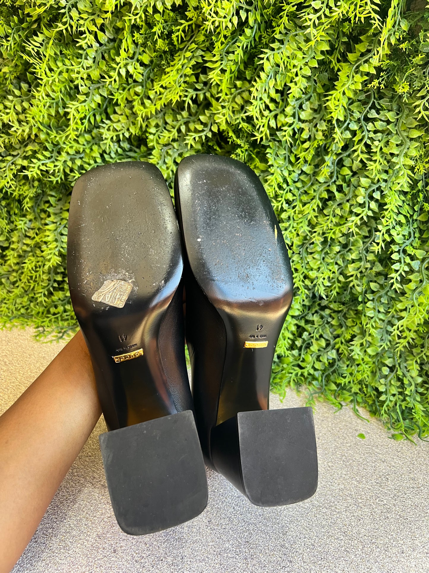 Sapato Gucci Salto Médio Horsebit Preto