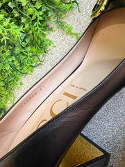 Sapato Gucci Salto Médio Horsebit Preto