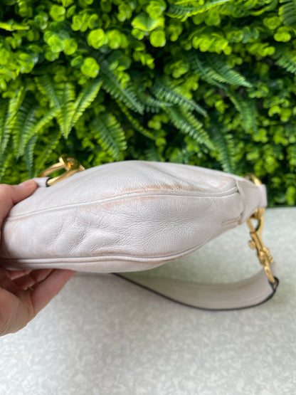 Miu Miu Nappa Shoulder Bag Off White