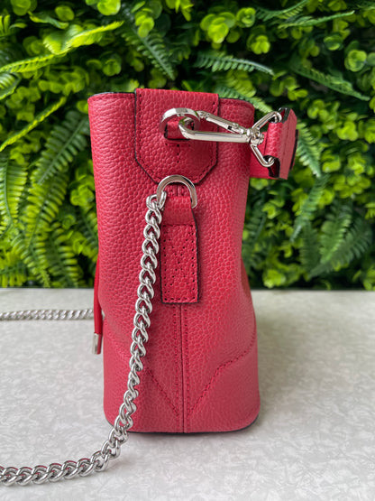 Lancel Mini Bucket em Couro Vermelho