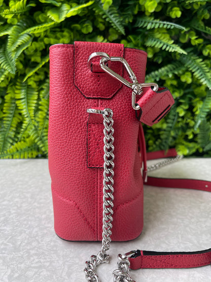 Lancel Mini Bucket em Couro Vermelho