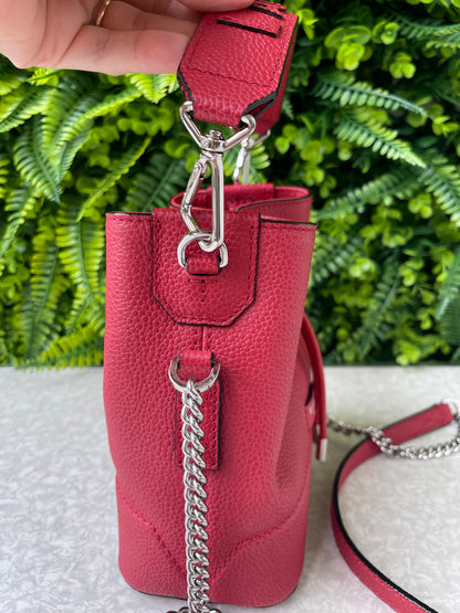 Lancel Mini Bucket em Couro Vermelho