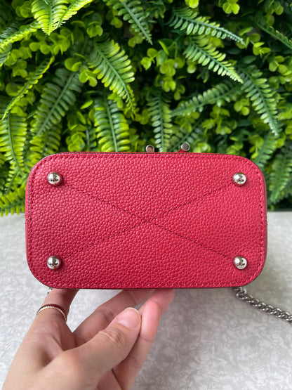 Lancel Mini Bucket em Couro Vermelho