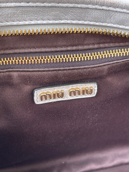 Miu Miu Nappa Shoulder Bag Off White