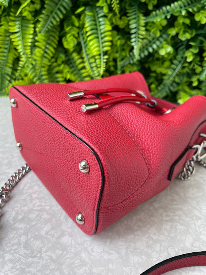 Lancel Mini Bucket em Couro Vermelho