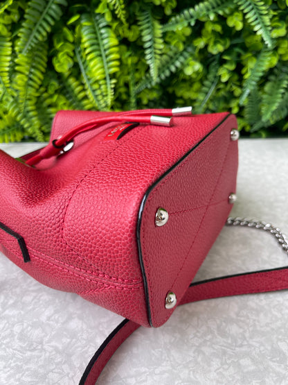 Lancel Mini Bucket em Couro Vermelho