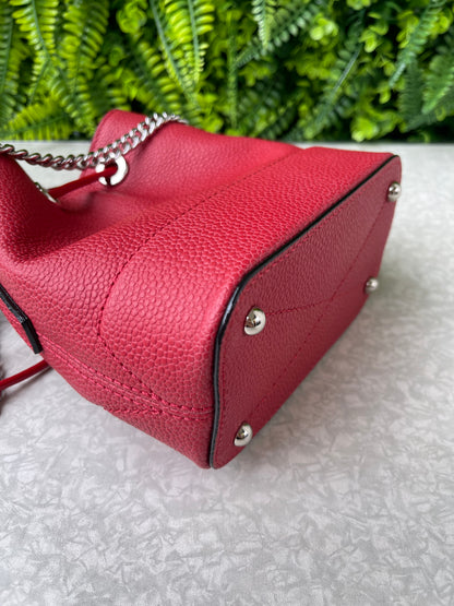 Lancel Mini Bucket em Couro Vermelho