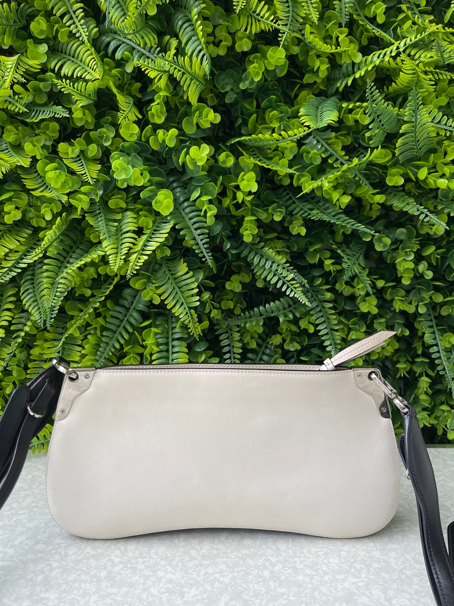 Prada Sidonie Leather Crossbody Branca