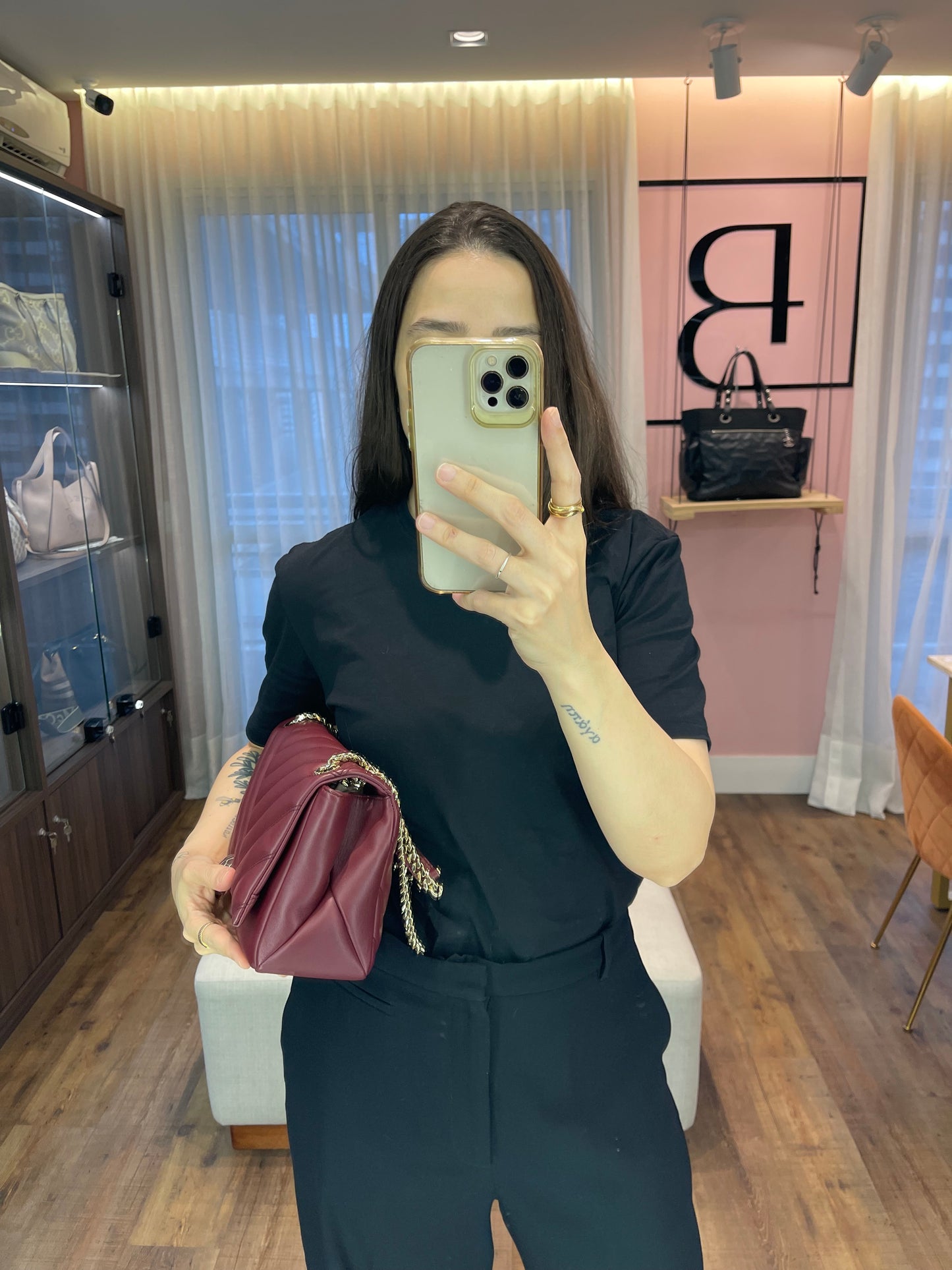 Bvlgari Serpenti Shoulder Bag Vermelha