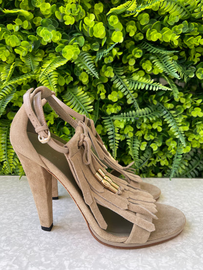Sandália Gucci Suede Fringe
