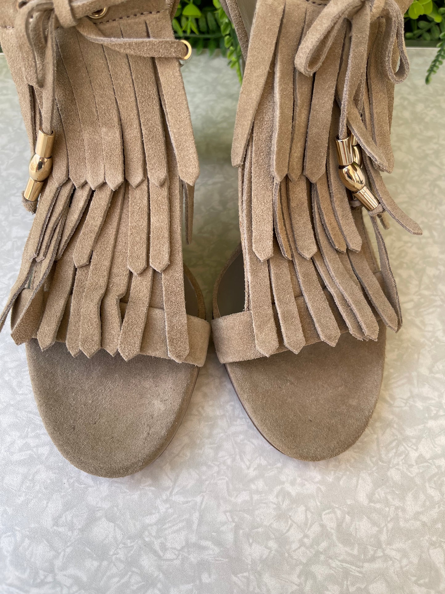 Sandália Gucci Suede Fringe