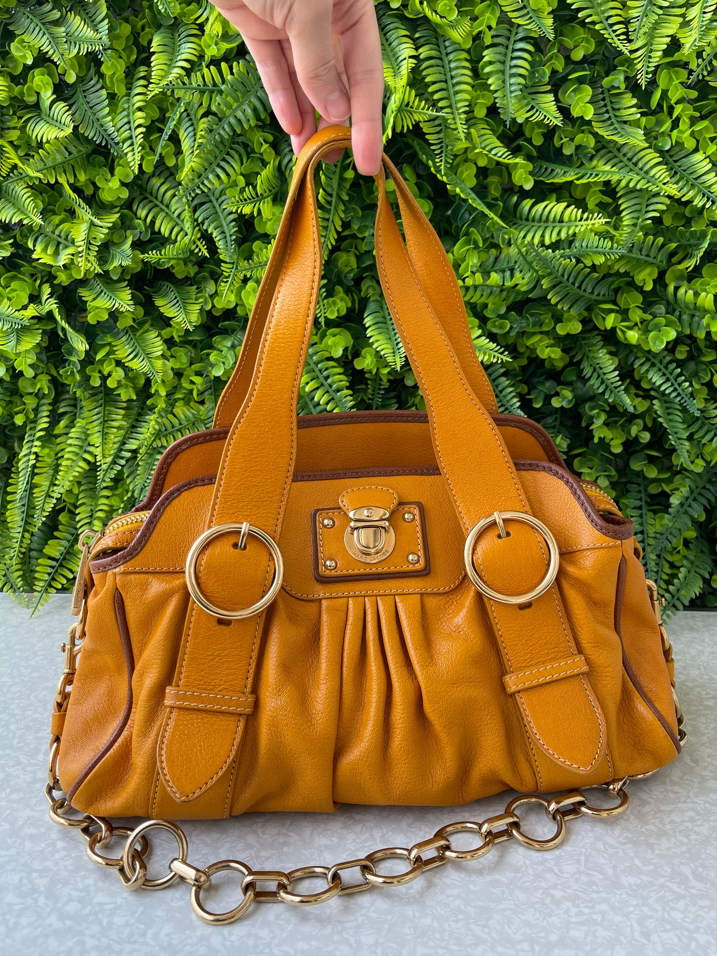 Marc Jacobs Leather Orange Elos