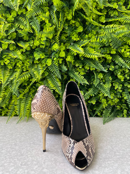 Peep Toe Versace Python