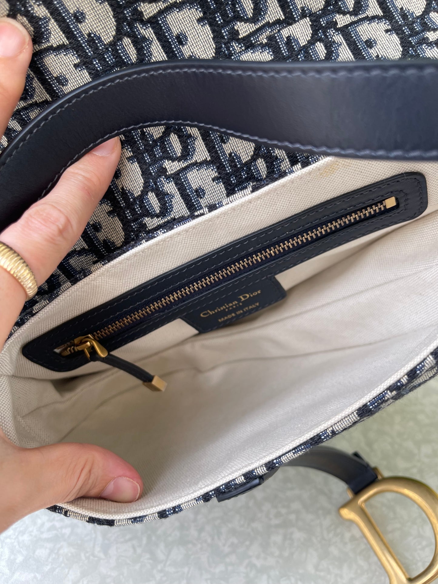 Dior Oblique Saddle Azul