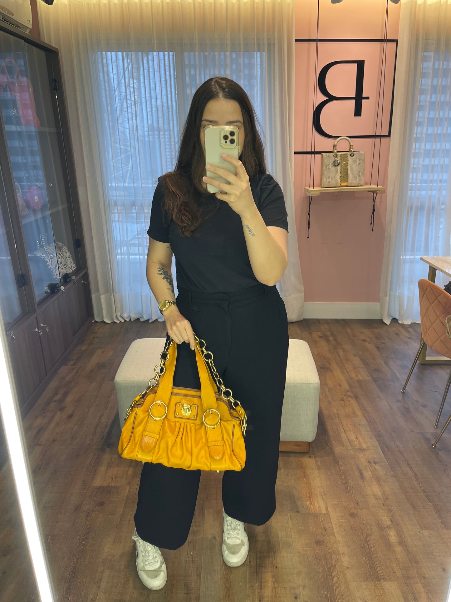 Marc Jacobs Leather Orange Elos